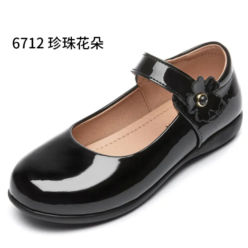 School Girls Leather Shoes | Dance Flats | School Performance Shoes