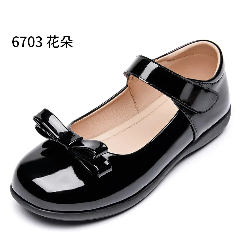 School Girls Leather Shoes | Dance Flats | School Performance Shoes