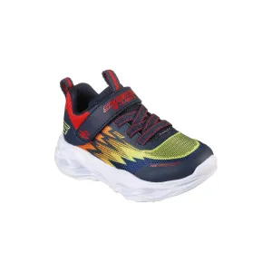 Skechers 400600N S Lights Vortex Flash Zorent Boys Navy Multi Textile Touch Fastening Trainers