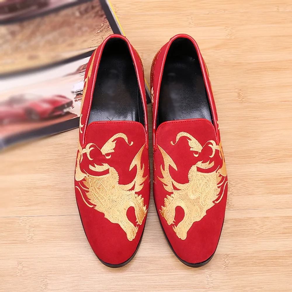 Slip on Round Toe Men Oxfords with Decoration