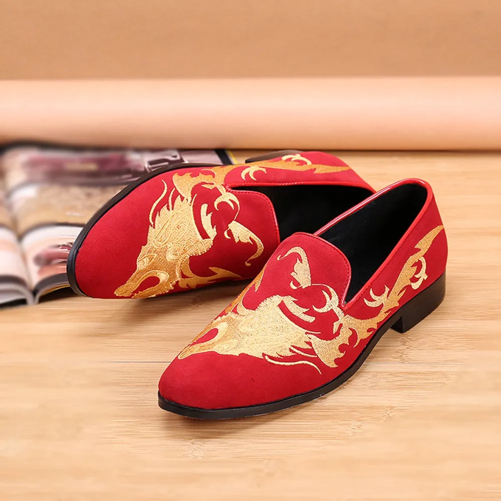 Slip on Round Toe Men Oxfords with Decoration