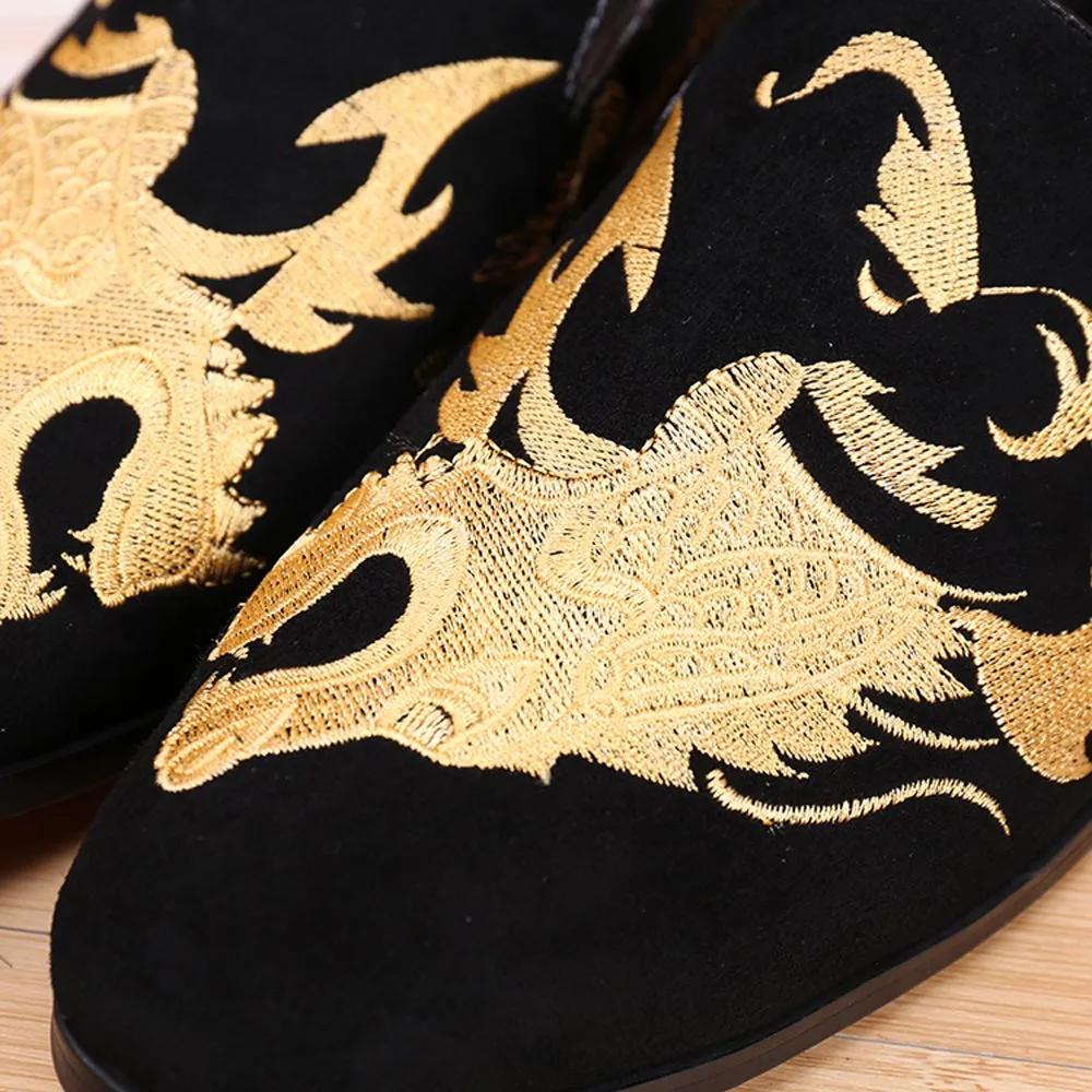 Slip on Round Toe Men Oxfords with Decoration