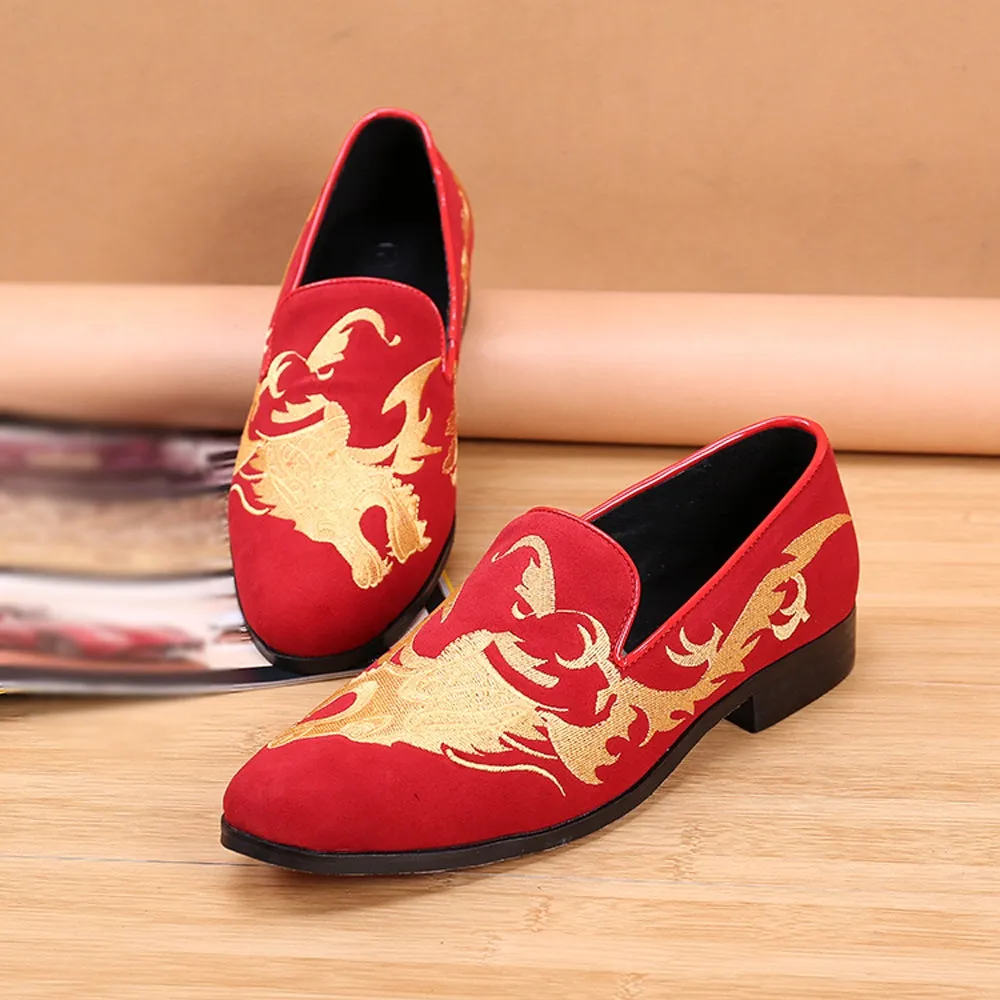 Slip on Round Toe Men Oxfords with Decoration