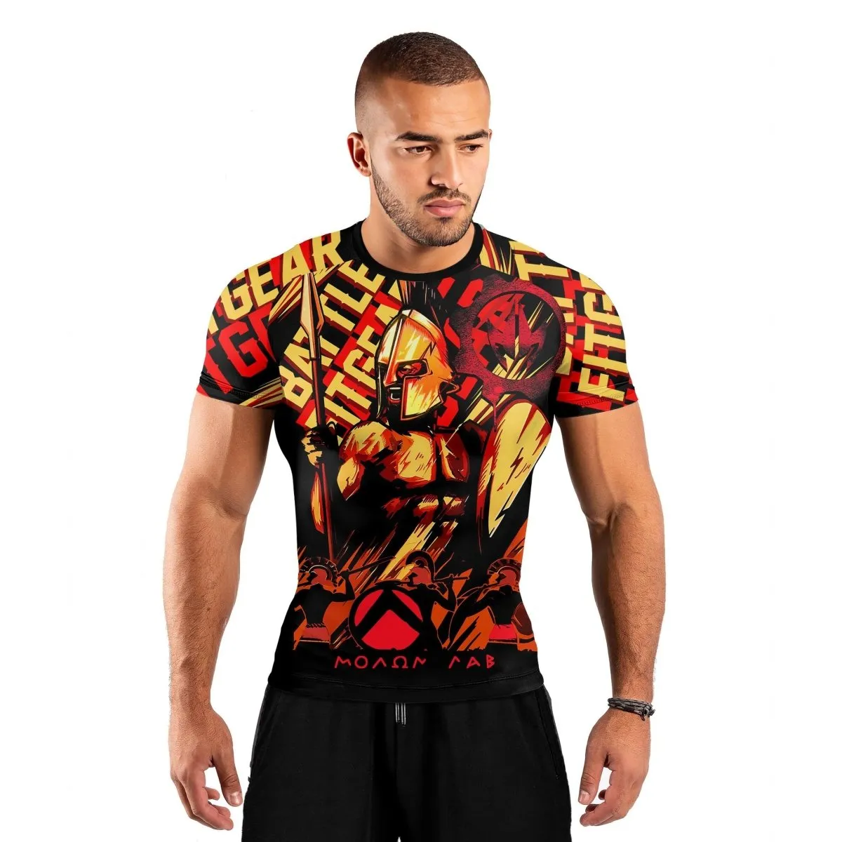 Spartan "Molon Labe" Men's Short Sleeve Rash Guard