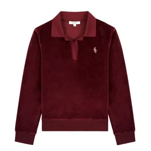 SRC Velvet Longsleeve Polo Merlot