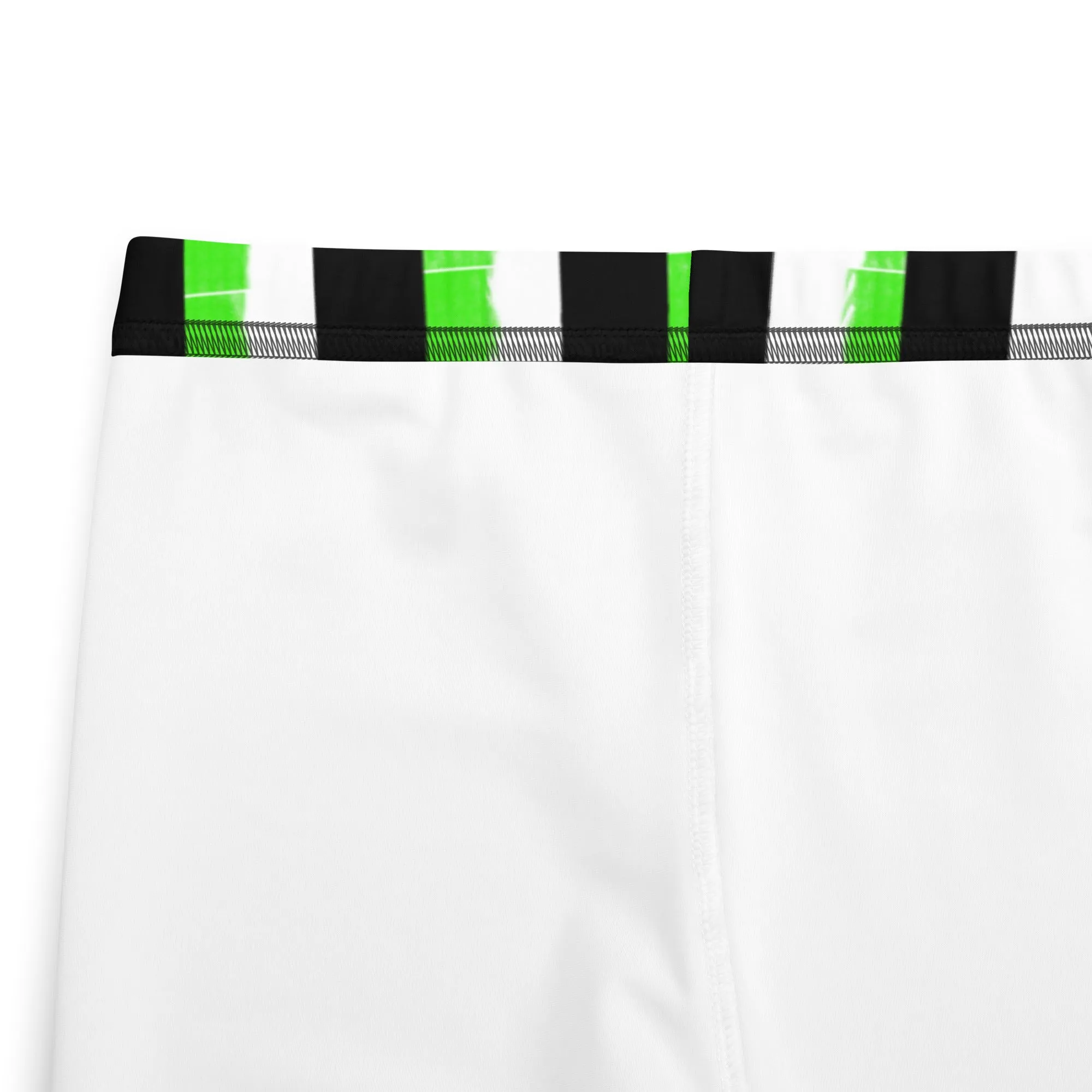 Striped Black and Green, Kids Youth Leggings