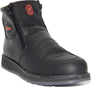 The Western Shops Men's Leather Double Zipper Moc Toe Soft Toe Work Boot