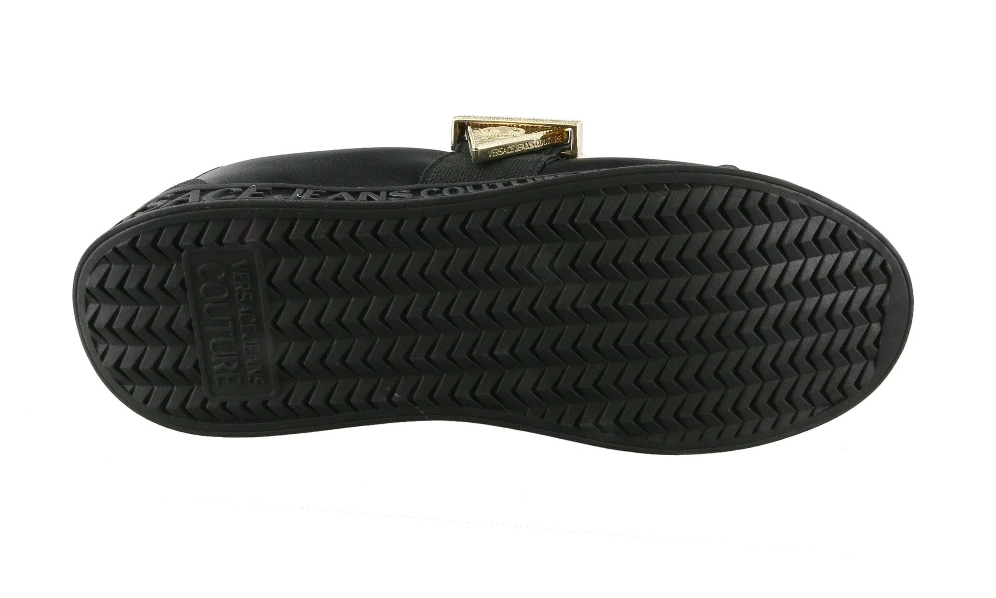 Versace Jeans Couture  Black Fashion Lace-Up Buckle Sneaker