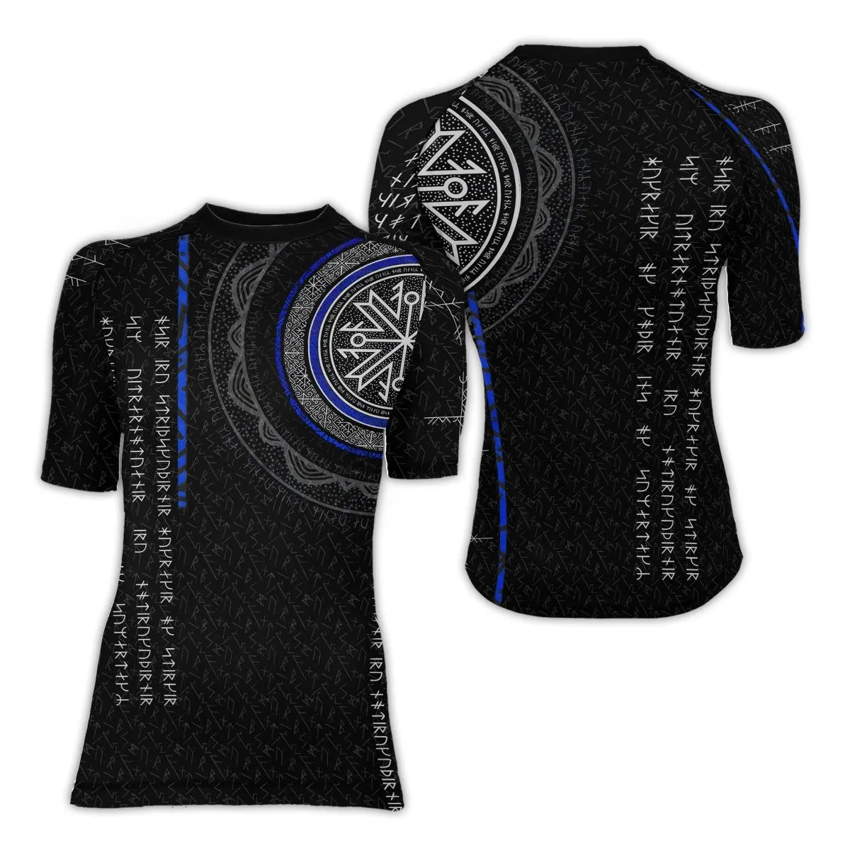 Viking Norse Rune Women's Short Sleeve Rash Guard