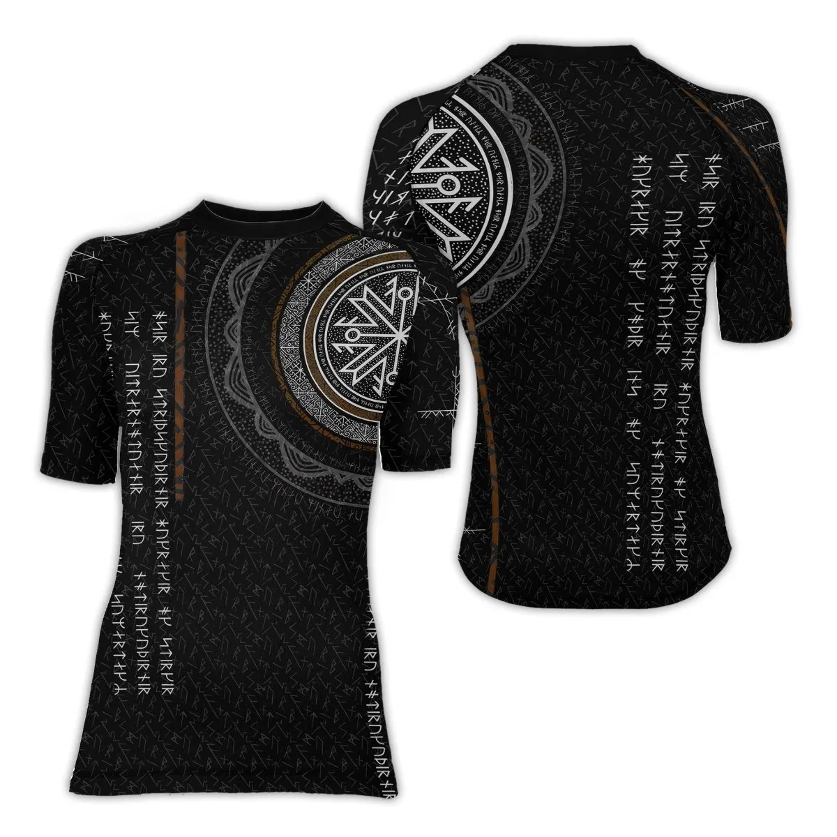 Viking Norse Rune Women's Short Sleeve Rash Guard