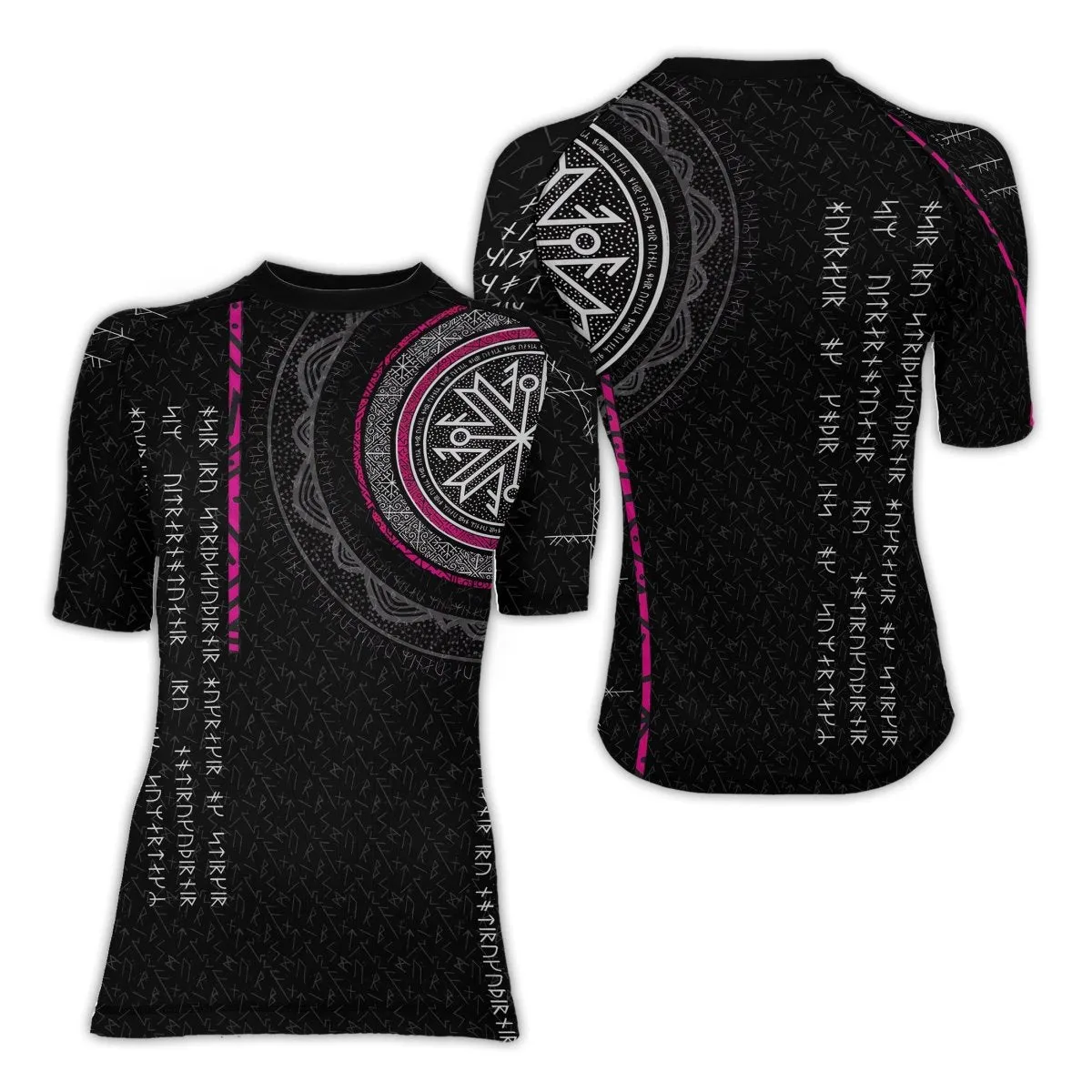 Viking Norse Rune Women's Short Sleeve Rash Guard