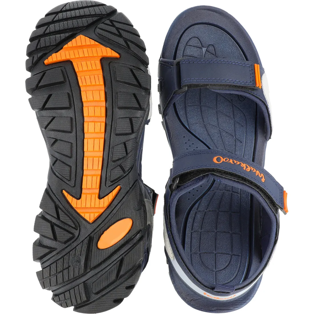 Walkaroo Men Strappy Floater Sandals  - XC4671 Blue