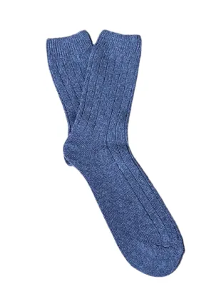 West of Ireland Cashmere Mix Socks | Denim