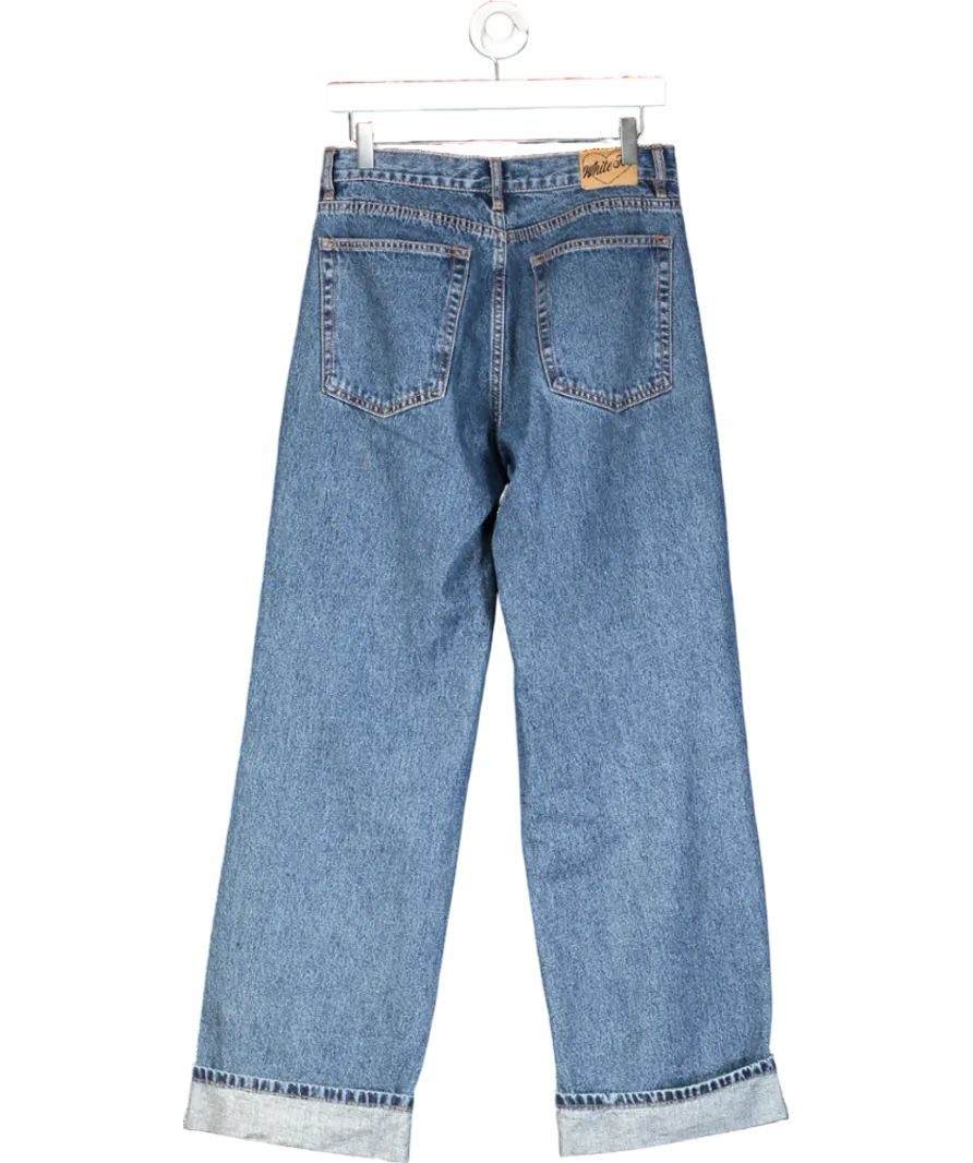 White Fox Blue Always Be Yourself Low Rise Straight Leg Jean UK S