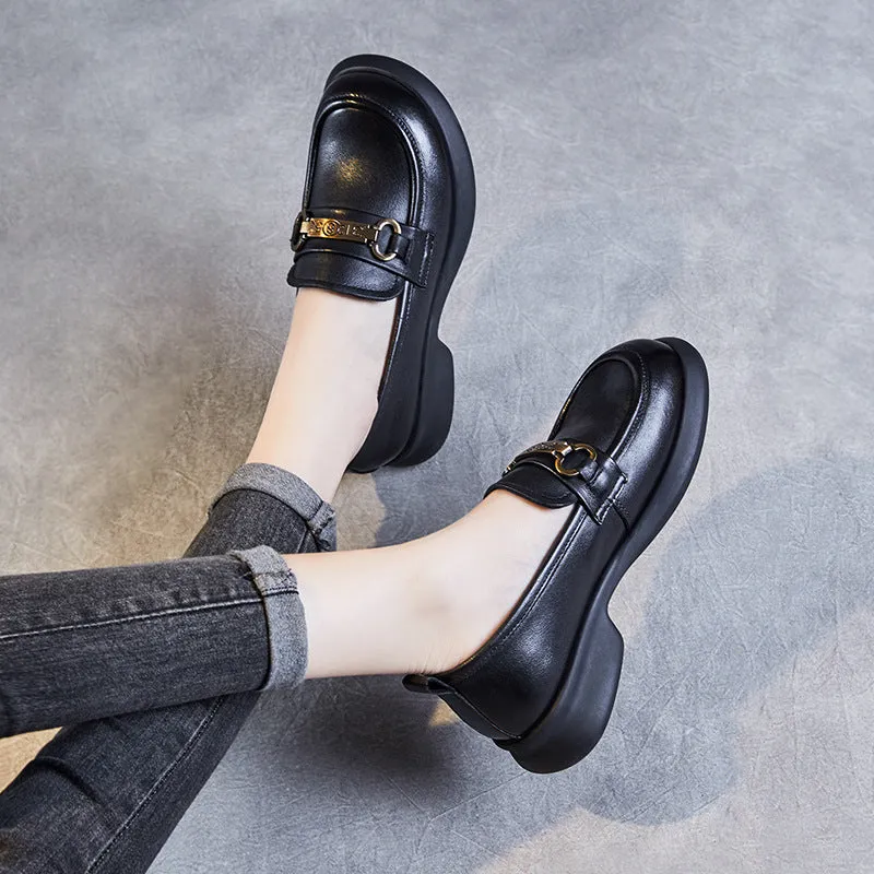 Women Spring Minimalist Soft Leather Casual Loafers