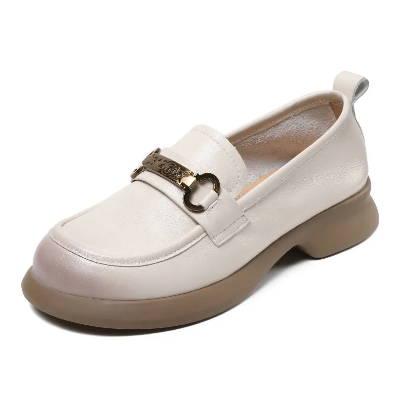 Women Spring Minimalist Soft Leather Casual Loafers
