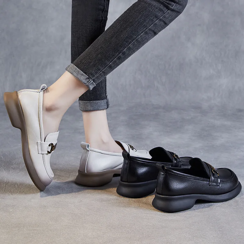 Women Spring Minimalist Soft Leather Casual Loafers