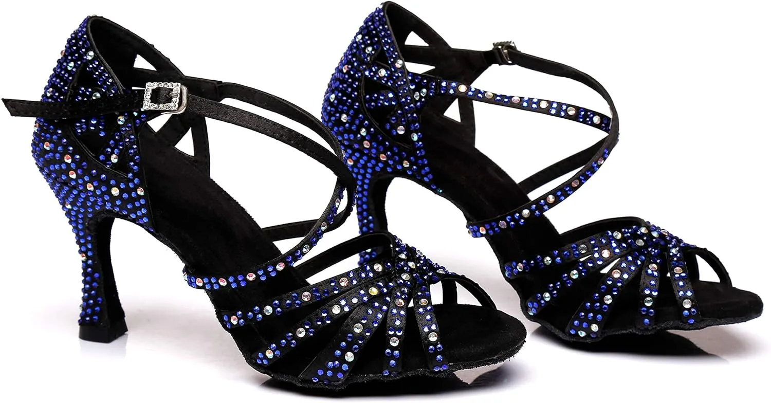 Women's 1920s Party Rhinestone Ballroom Dance Shoes Performance Wedding Dance Shoes