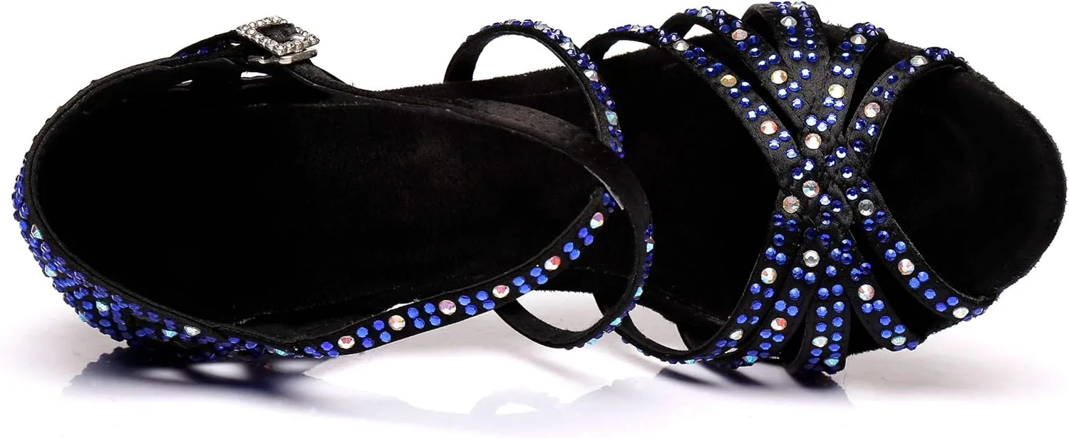 Women's 1920s Party Rhinestone Ballroom Dance Shoes Performance Wedding Dance Shoes
