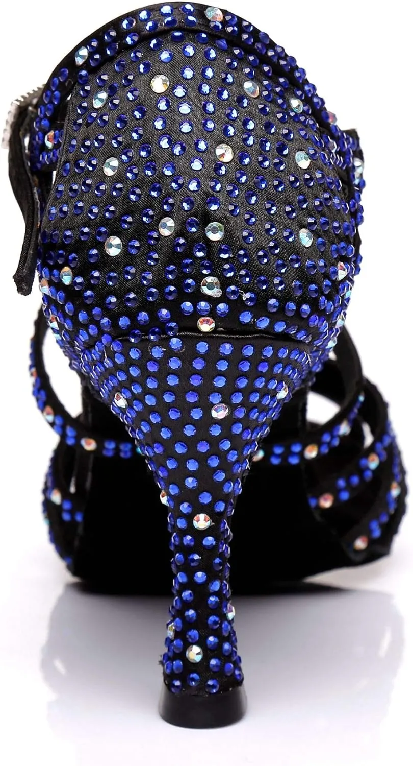 Women's 1920s Party Rhinestone Ballroom Dance Shoes Performance Wedding Dance Shoes