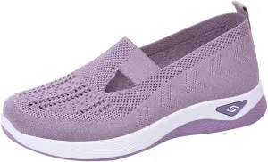Women's Orthopedic Shoes Woven Wide Arch Support Slip-On Orthowalk Sneakers Casual Breathable Soft Anti-Skid Sports Footwear