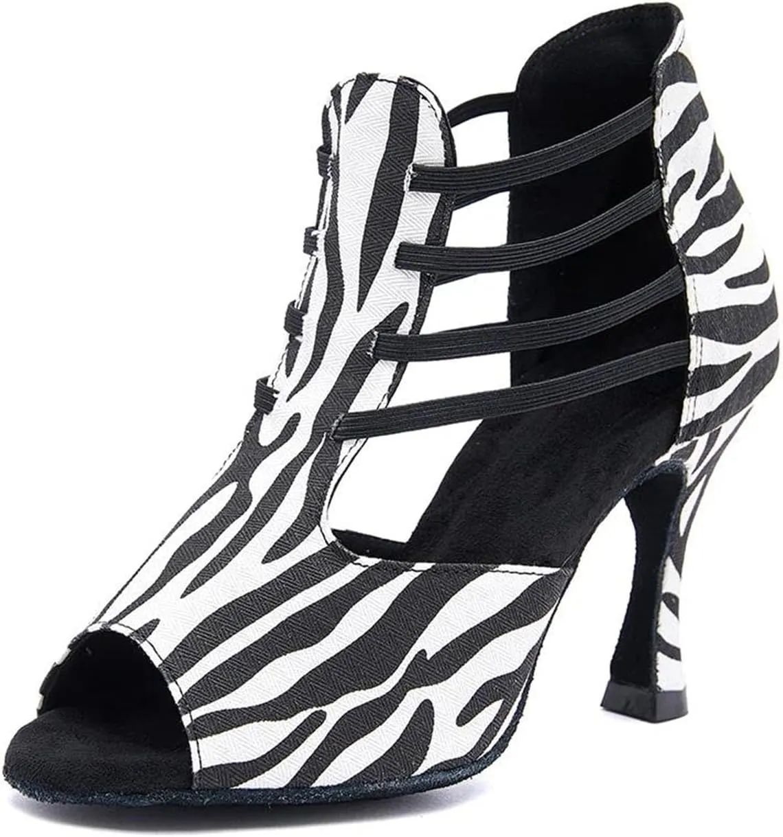 Women's Soft Soled Latin Dance Shoes - Samba Salsa Ballroom Sandals, 5CM/2Inch Heel Height