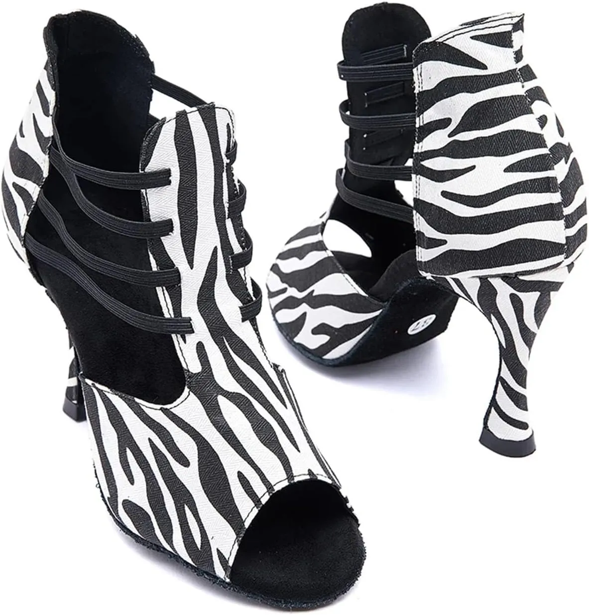 Women's Soft Soled Latin Dance Shoes - Samba Salsa Ballroom Sandals, 5CM/2Inch Heel Height