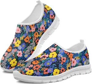 Women's Walking Shoes Cushion Athletic Jogging Shoe Casual Anti-Slip Tennis Sneakers for Outdoor Hiking Size 5.5-11.5 White Sole