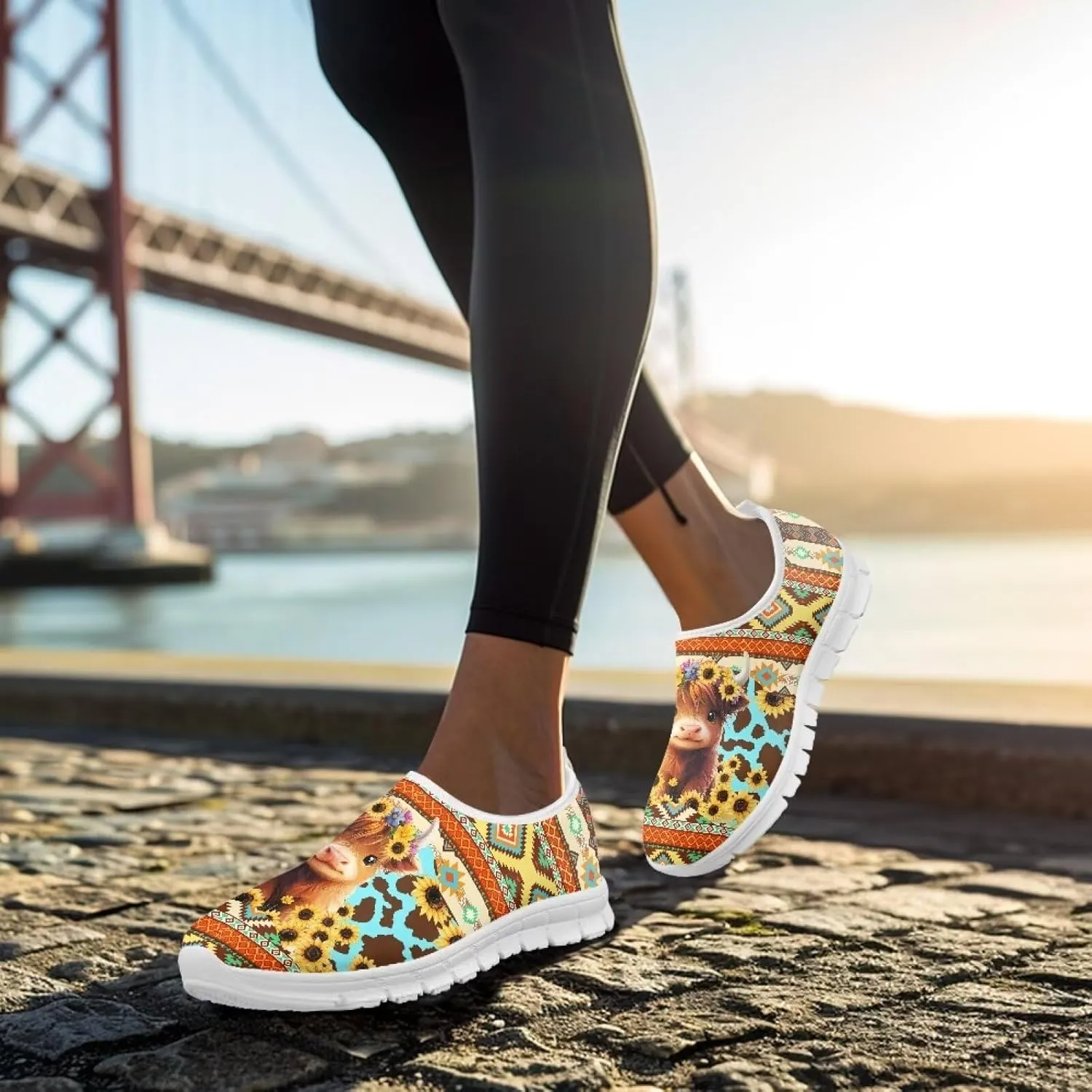 Women's Walking Shoes Cushion Athletic Jogging Shoe Casual Anti-Slip Tennis Sneakers for Outdoor Hiking Size 5.5-11.5 White Sole